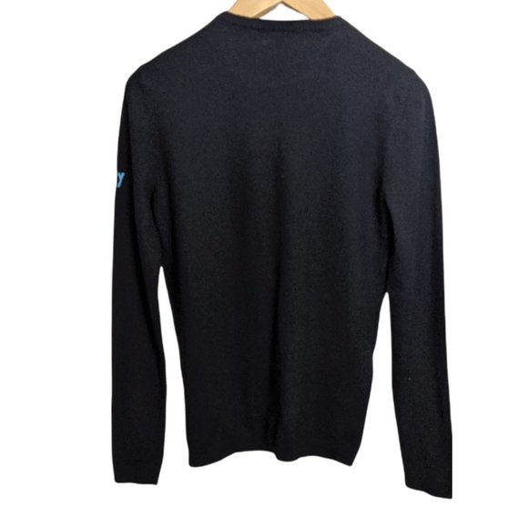 Bella Freud Super-Star Sweater Large Black Wool Knit Crew Neck Pullover - Picture 3 of 6